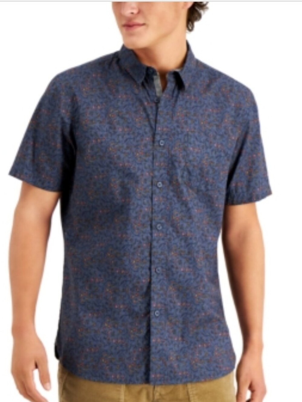Sun + Stone Men's Tapestry Floral-Print Shirt, Created for Macy's. Size M NWT